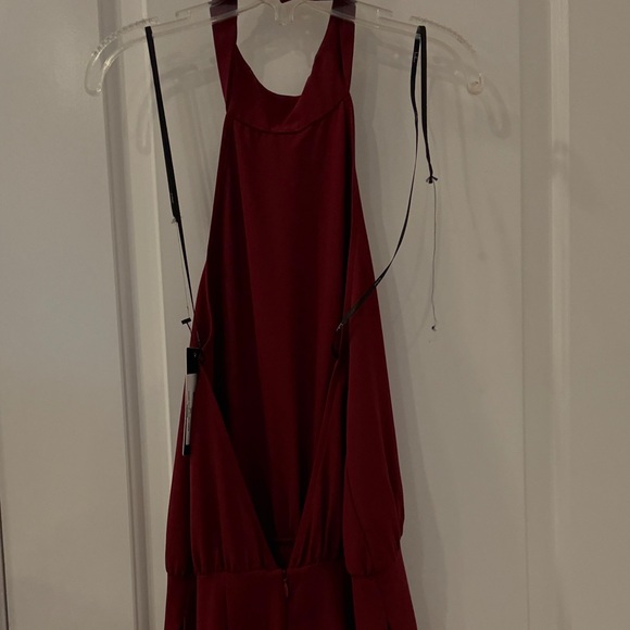 Lulu's Chic Burgundy Halter Jumpsuit - Picture 8 of 11